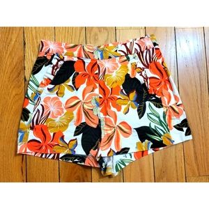 Zara Colorful Floral Shorts